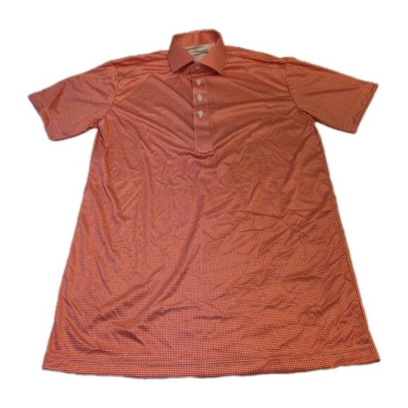 NWOT Collars & Co Men’s Small Shirt Bundle Red Houndstooth + Solid White Polo - Picture 2 of 10